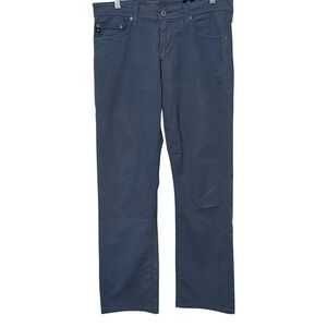 AG Adriano Goldschmied Teal Blue The Graduate Tailored Leg Chino Pants Mens 31